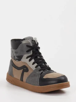 Richter – High-Top-Sneaker aus Veloursleder Taupe