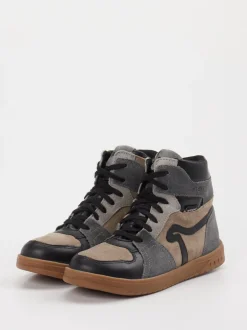 Richter – High-Top-Sneaker aus Veloursleder Taupe