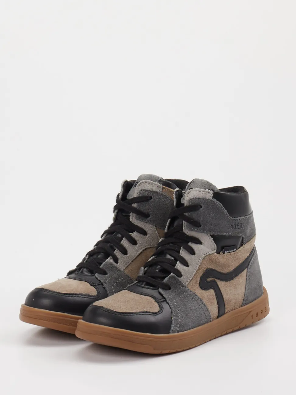 Richter – High-Top-Sneaker aus Veloursleder Taupe