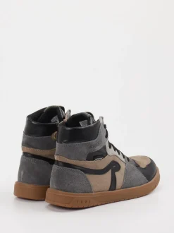 Richter – High-Top-Sneaker aus Veloursleder Taupe