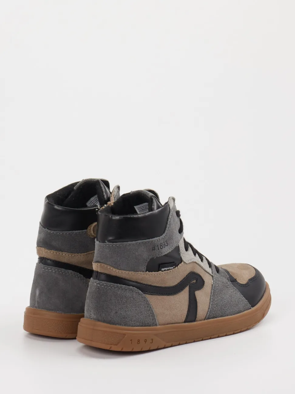 Richter – High-Top-Sneaker aus Veloursleder Taupe