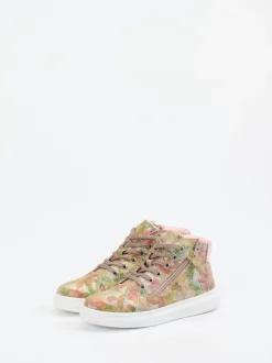 Richter – High-Top-Sneaker aus geprägtem Leder Rosé