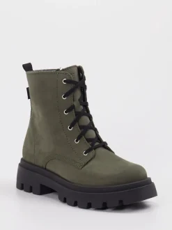 Richter – Schnürboots aus Nubukleder Olivgrün