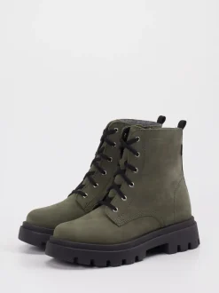 Richter – Schnürboots aus Nubukleder Olivgrün