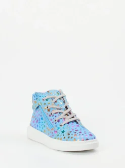 Richter – Sneaker aus geprägtem Leder Himmelblau