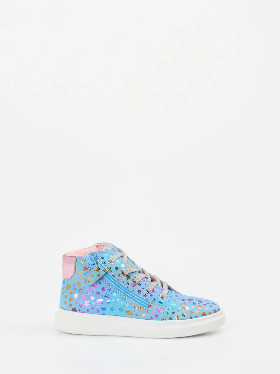 Richter – Sneaker aus geprägtem Leder Himmelblau