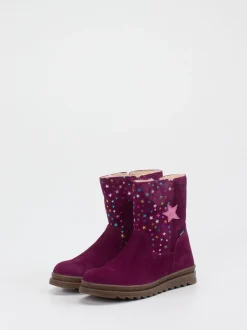 Richter – Winterstiefel aus Veloursleder Pflaume