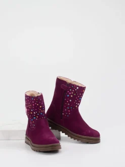 Richter – Winterstiefel aus Veloursleder Pflaume