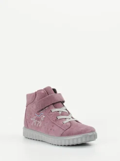 Ricosta – High-Top Sneaker aus Veloursleder Altrosa