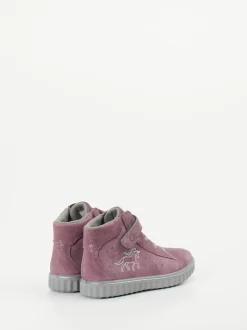 Ricosta – High-Top Sneaker aus Veloursleder Altrosa