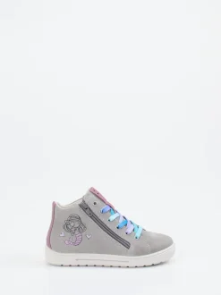 Ricosta – High-Top Sneaker aus Veloursleder hellgrau