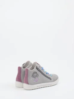 Ricosta – High-Top Sneaker aus Veloursleder hellgrau