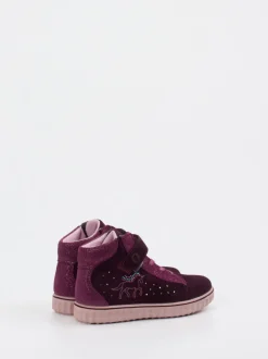Ricosta – High-Top Sneaker aus Veloursleder brombeer