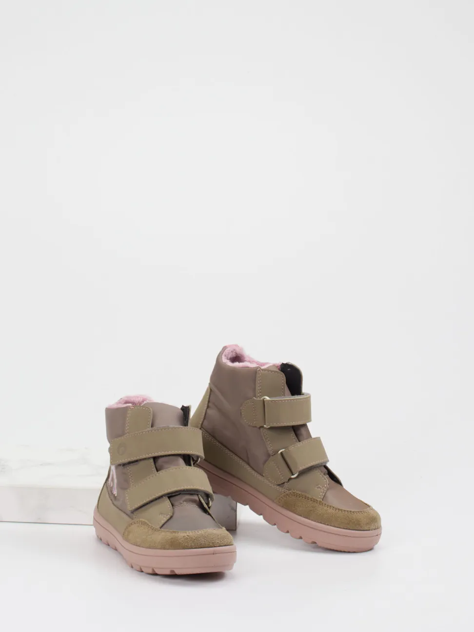 Ricosta – Klettboots aus Textil in Olivbeige