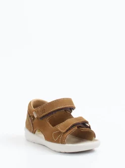 Ricosta – Klettsandalen aus Nubukleder cognacbraun