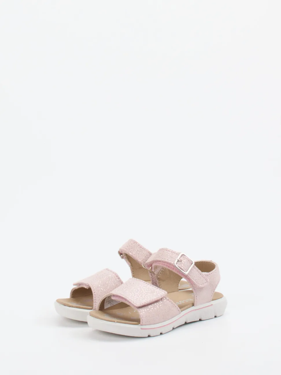Ricosta – Klettsandalette aus geprägtem Leder rosa