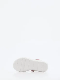Ricosta – Klettsandalette aus geprägtem Leder rosa