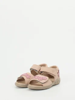 Ricosta – Klettsandalette aus Nubukleder Rosé