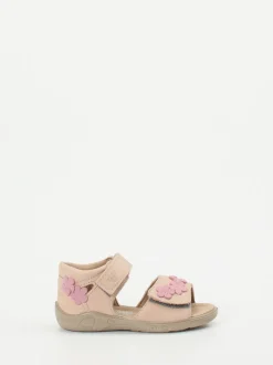 Ricosta – Klettsandalette aus Nubukleder Rosé