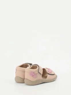 Ricosta – Klettsandalette aus Nubukleder Rosé