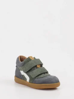 Ricosta – Klett-Sneaker aus Veloursleder grün