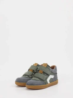 Ricosta – Klett-Sneaker aus Veloursleder grün