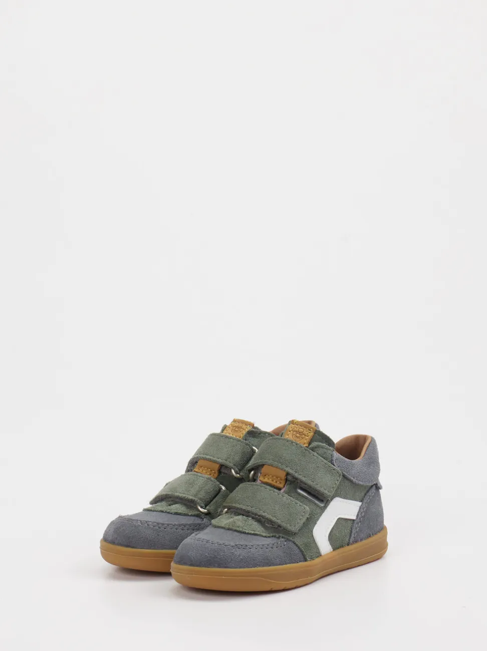 Ricosta – Klett-Sneaker aus Veloursleder grün