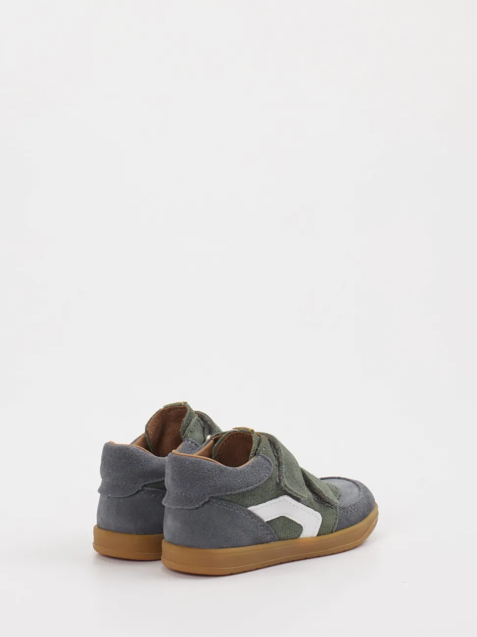 Ricosta – Klett-Sneaker aus Veloursleder grün