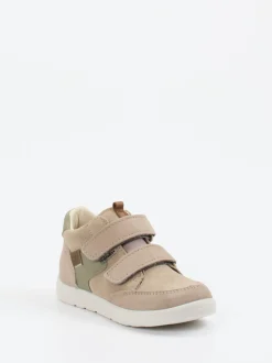 Ricosta – Klett-Sneaker aus Veloursleder taupe