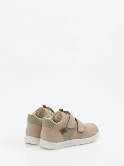 Ricosta – Klett-Sneaker aus Veloursleder taupe