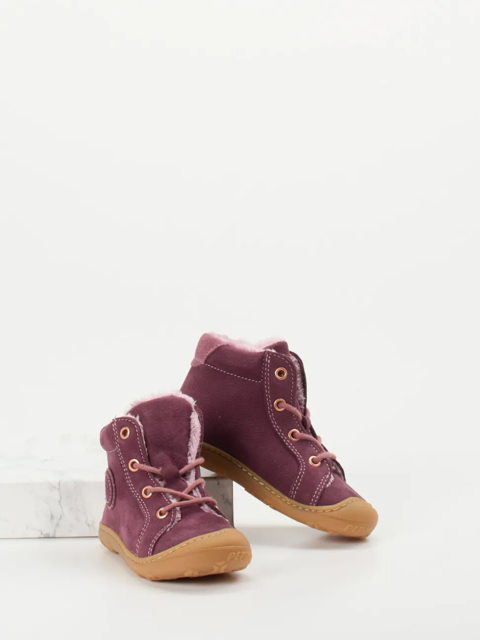 Ricosta – Lauflernboots aus Nubukleder in Pflaume