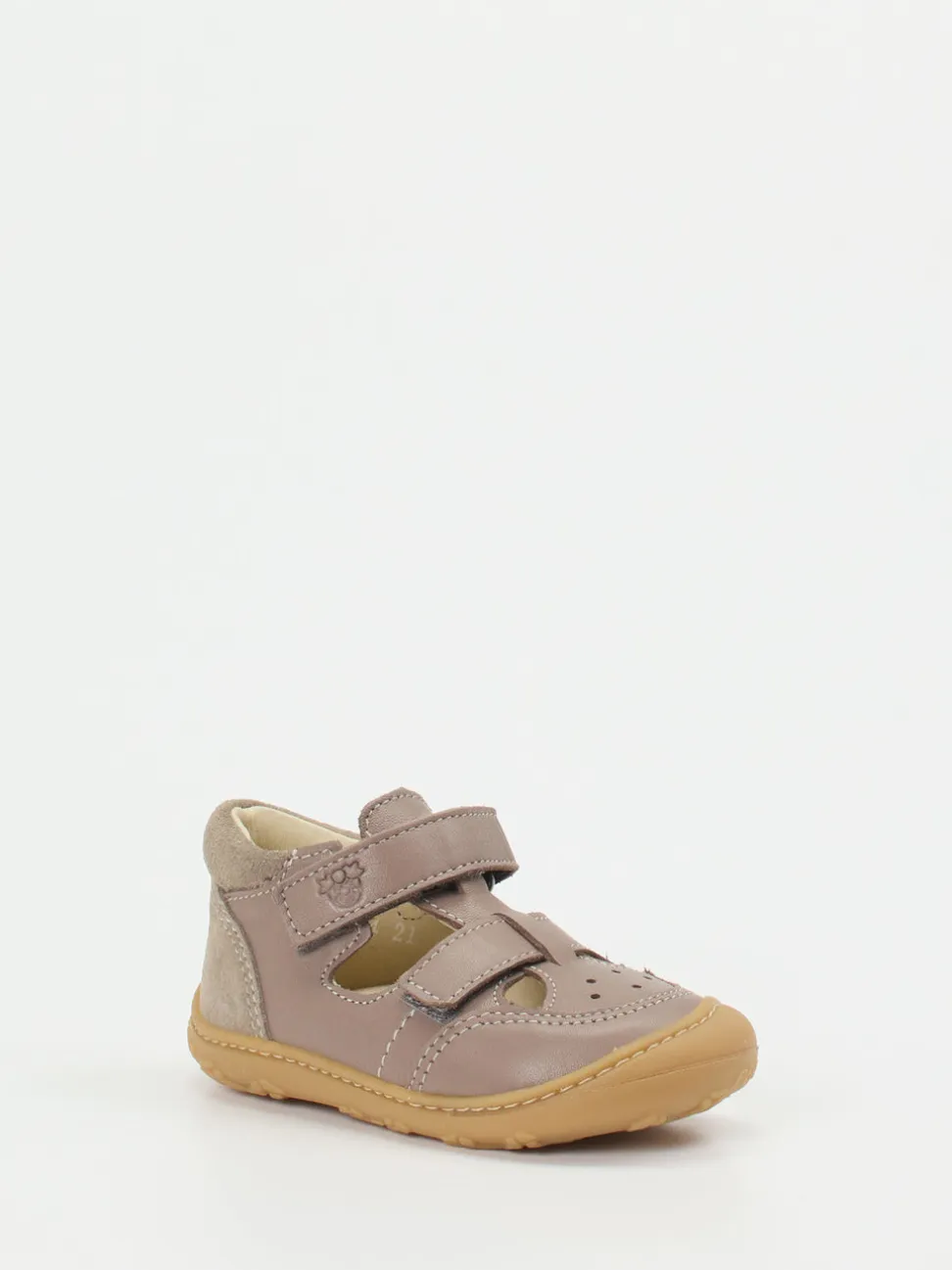 Ricosta – Lauflernsandalen aus Nubukleder taupe