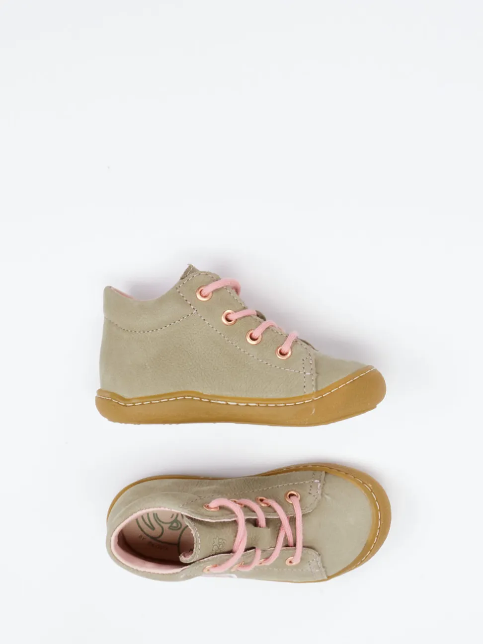 Ricosta – Lauflernschuh aus Nubukleder khakibeige