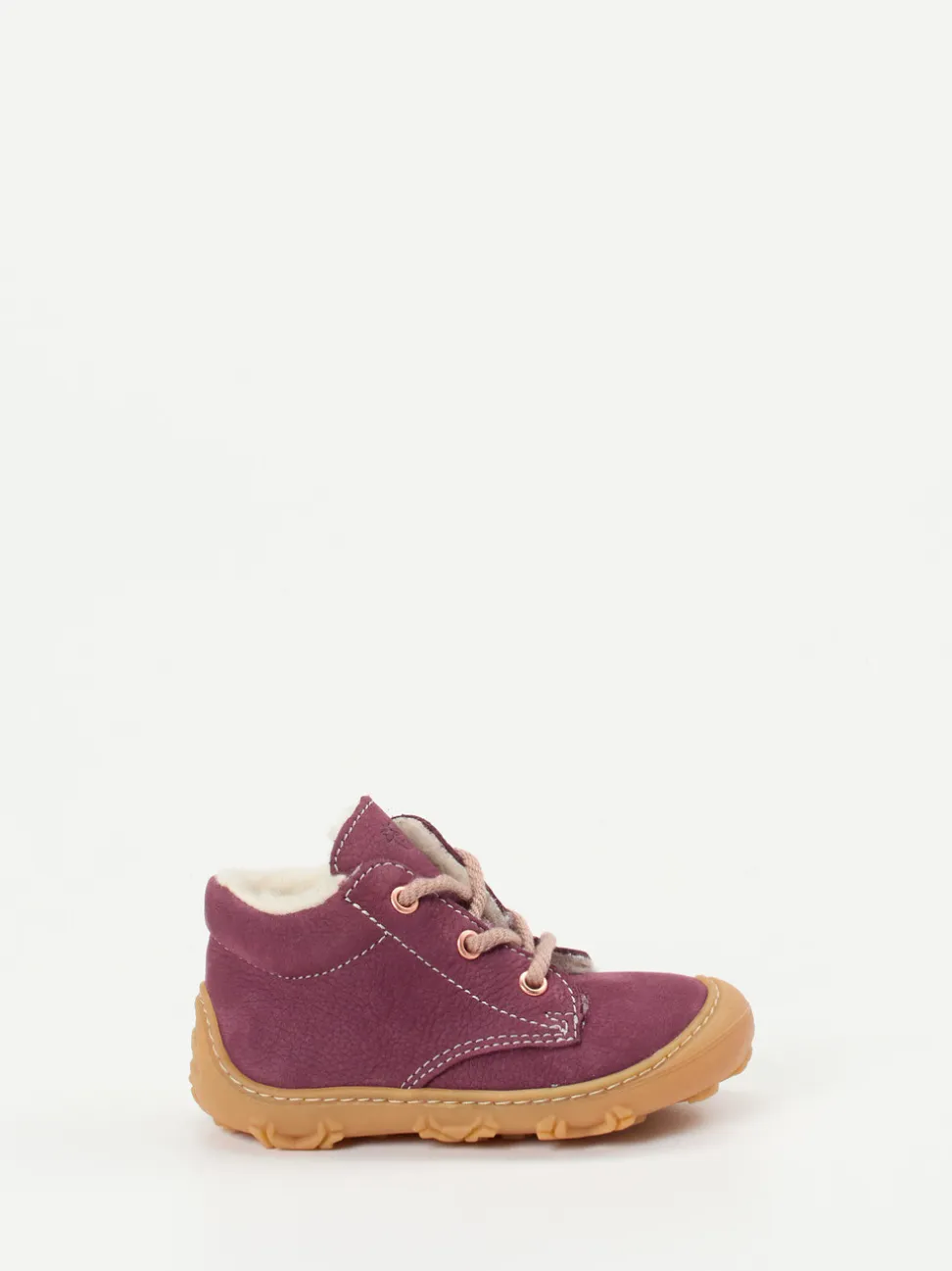 Ricosta – Lauflernschuhe aus Nubukleder beerenrot