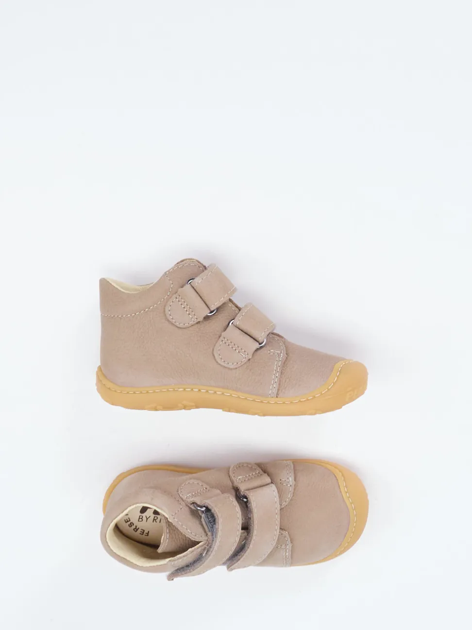Ricosta – Lauflernschuhe aus Nubukleder beigegrau