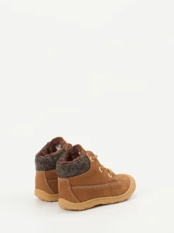 Ricosta – Lauflernstiefel aus Nubukleder cognacbraun
