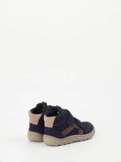 Ricosta – Mid-Cut Klettboots aus Veloursleder Dunkelblau