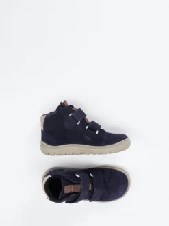Ricosta – Mid-Cut Klettboots aus Veloursleder Dunkelblau