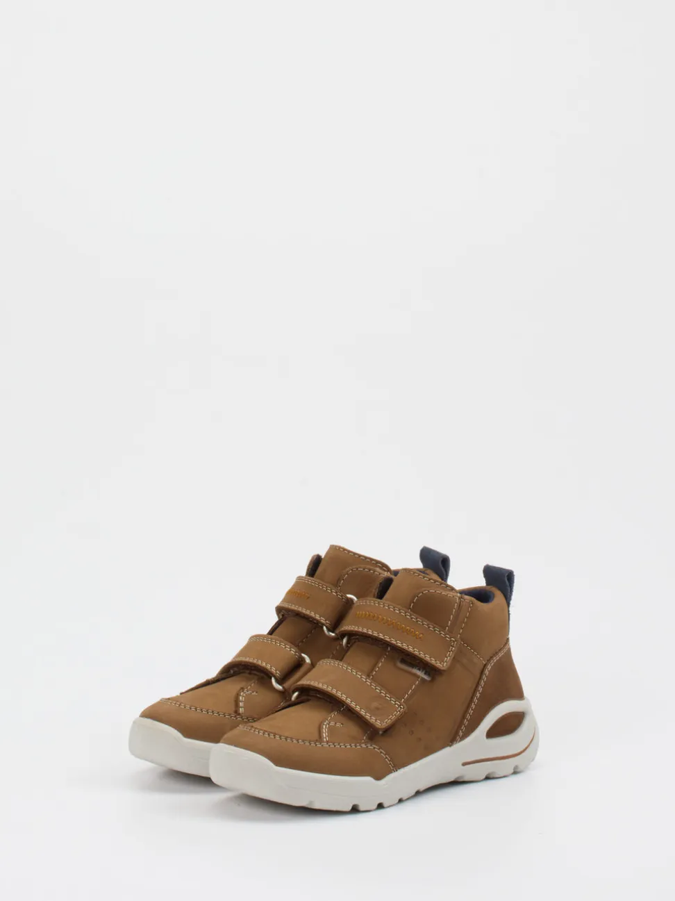 Ricosta – Mid-Cut Sneaker aus Nubukleder cognacbraun