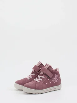 Ricosta – Mid-Cut Sneaker aus Veloursleder Altrosa