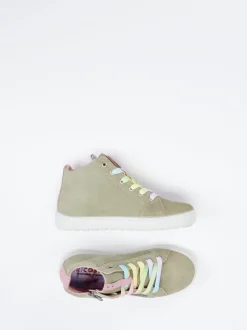 Ricosta – Mid-Top-Sneaker aus Veloursleder Olivgrün
