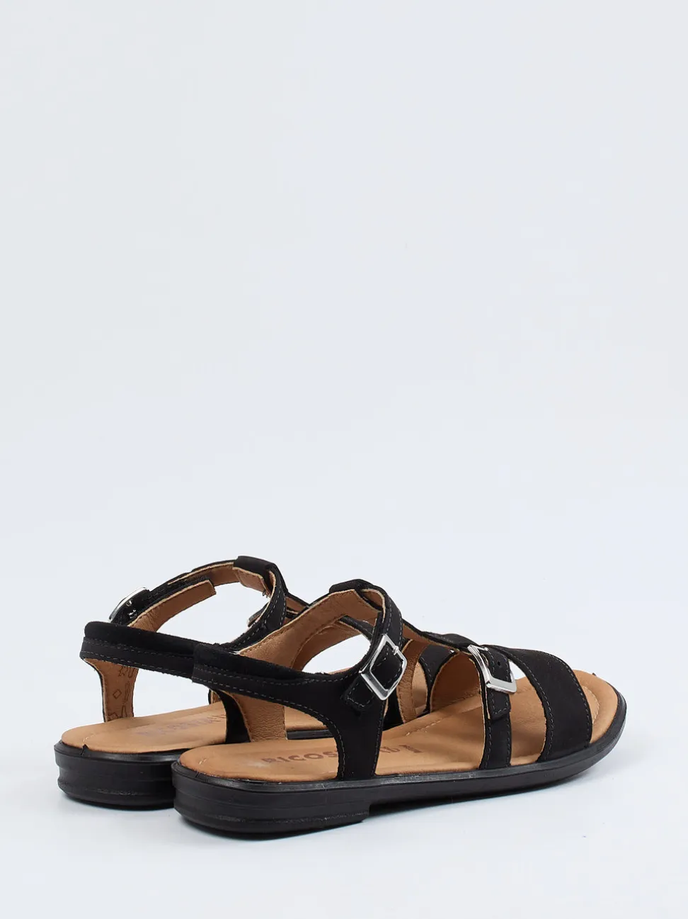 Ricosta – Riemchensandalen aus Nubukleder schwarz