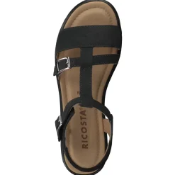Ricosta – Riemchensandalen aus Nubukleder schwarz