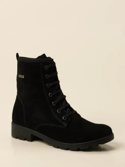 Ricosta – Schnürboots aus Veloursleder Schwarz