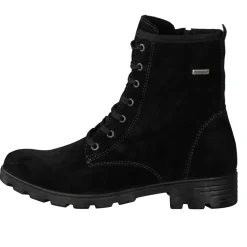 Ricosta – Schnürboots aus Veloursleder Schwarz