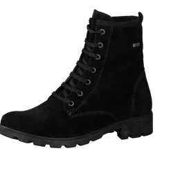 Ricosta – Schnürboots aus Veloursleder Schwarz