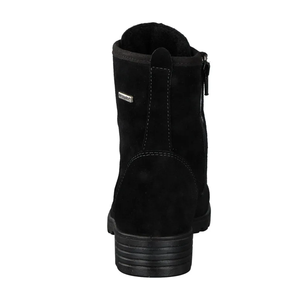 Ricosta – Schnürboots aus Veloursleder Schwarz