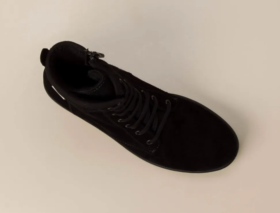 Ricosta – Schnürboots aus Veloursleder Schwarz