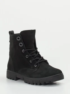 Ricosta – Schnürboots aus Veloursleder schwarz