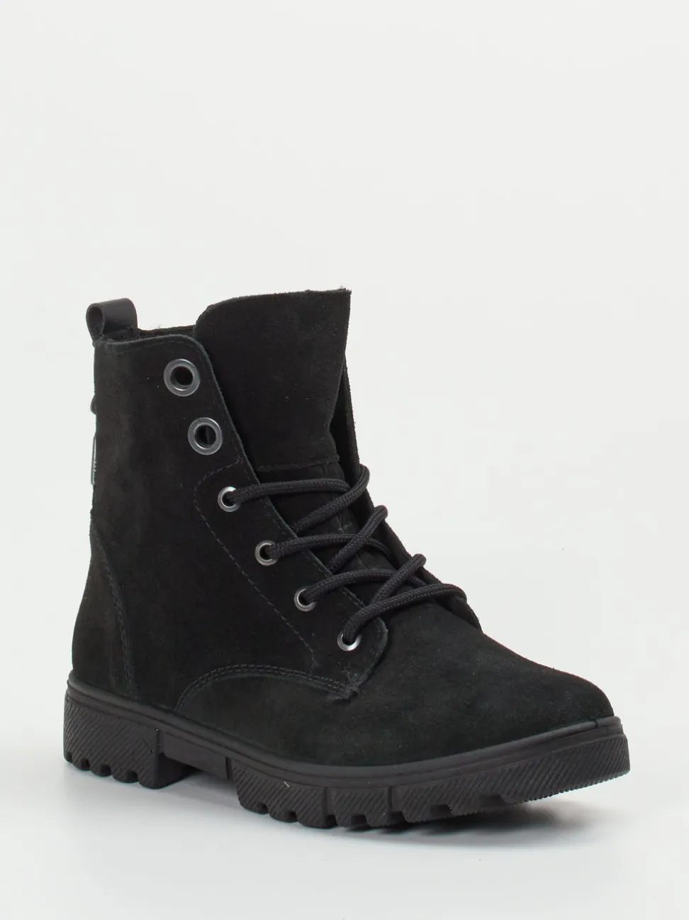 Ricosta – Schnürboots aus Veloursleder schwarz